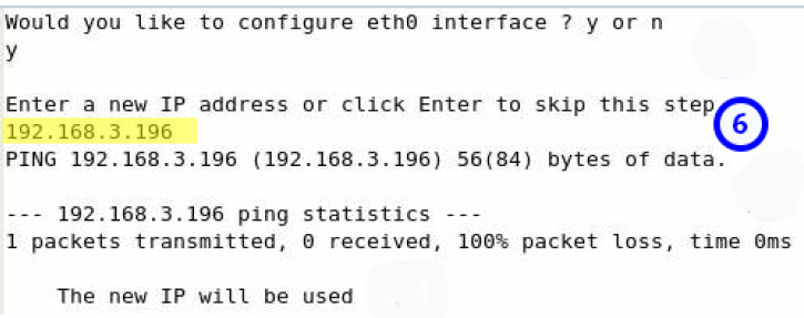 Configure eth0 interface