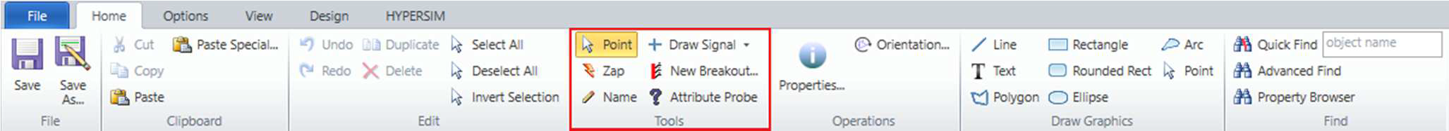 Deleting signals using the toolbar