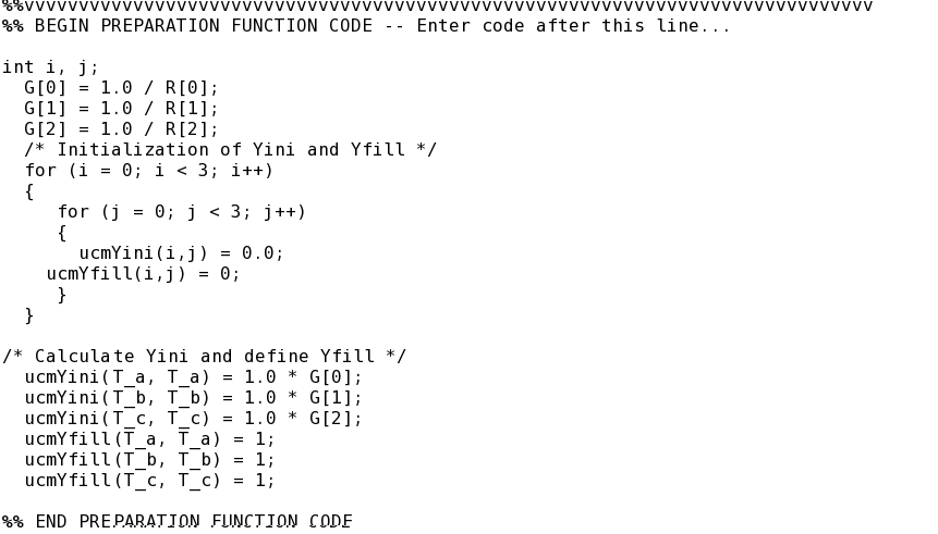 Preparation function code